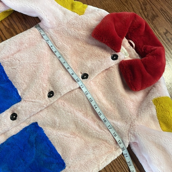 Treasure & Bond girls pink lotus color block faux fur coat jacket plush cozy XL - Picture 10 of 14